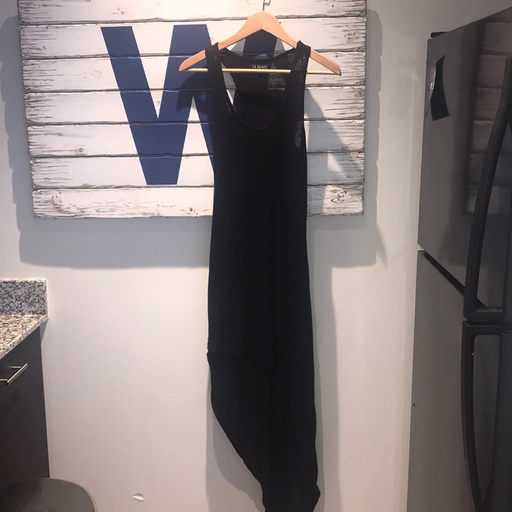Asymmetrical racerback dress/coverup